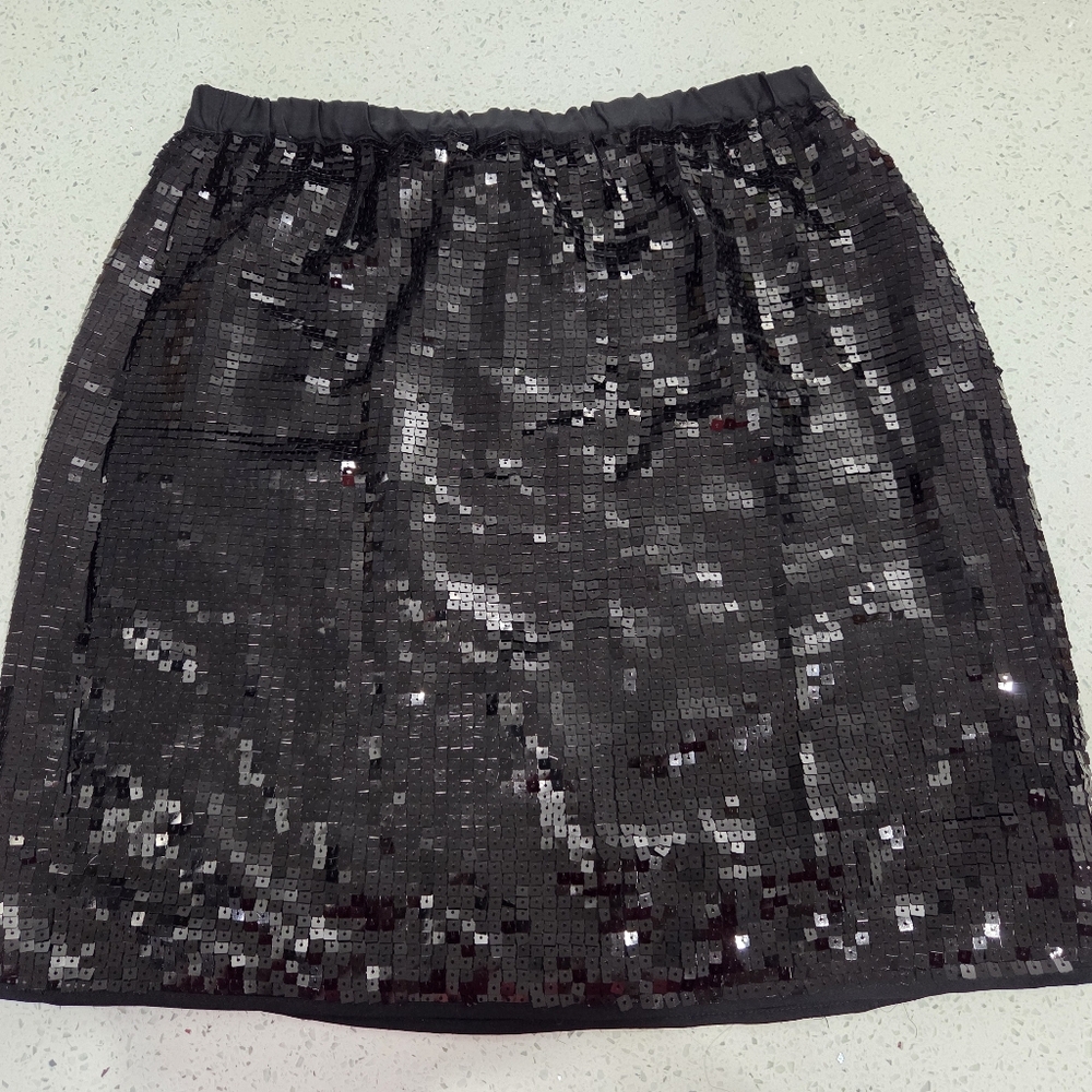 Black Sequin Skirt